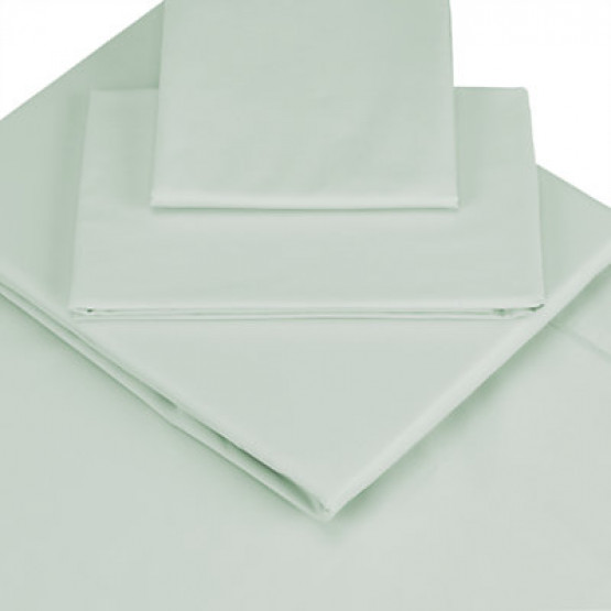 Lençol Solteiro com Elástico Percal 200 fios Verde Minério 90cmx190xcm30cm - Sultan