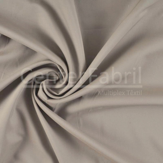 Tecido Tricoline Fio 60 Liso Bege Cimento Largura 140cm 100%algodão 85gr/m2