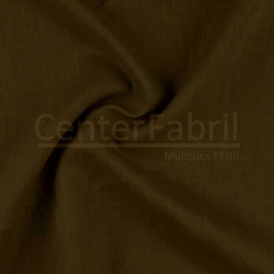 Tecido Cambraia Linho Marrom Lg145cm 100%Linho ref.180/201 cor9603 - 125 gr/m²
