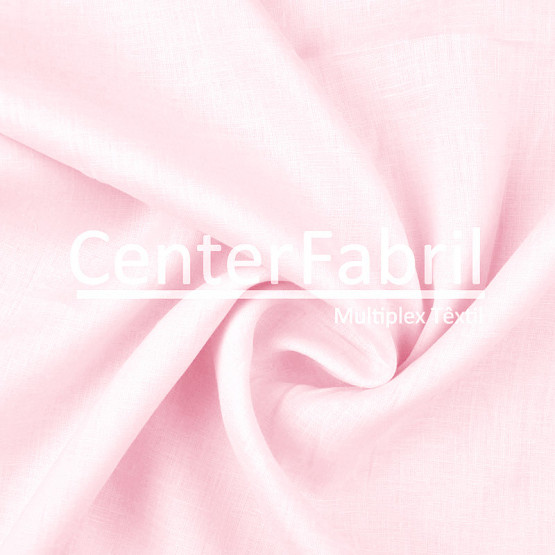 Tecido Cambraia Linho Rosa Claro Lg145cm 100%Linho ref.180/201 cor A60 - 125 gr/m²