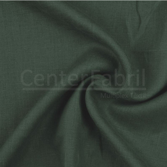 Tecido Cambraia Linho Verde Musgo Lg145cm 100%Linho ref.180/201 cor9629 - 125 gr/m²
