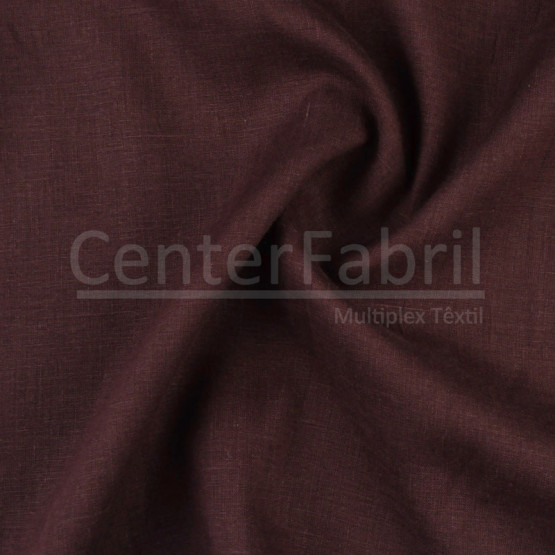 Tecido Cambraia Linho Vinho Larg 145cm 100% Linho ref.180/201 - 125gr/m²