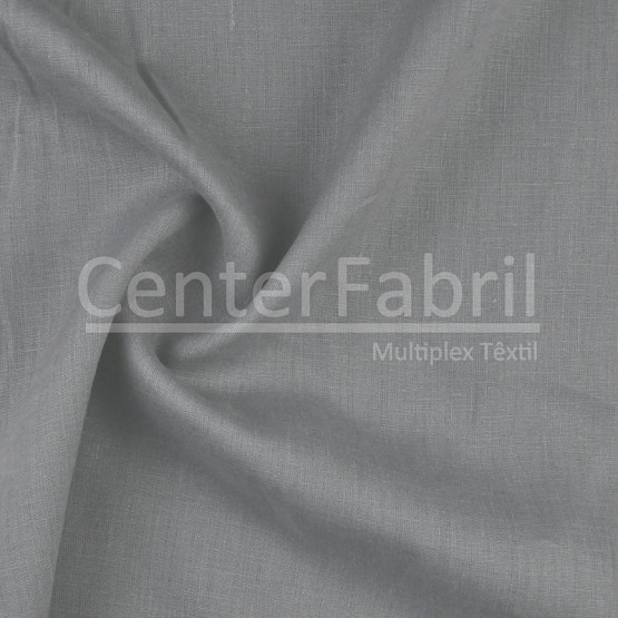 Tecido Cambraia Linho Cinza  Larg 145cm 100% Linho ref.180/201 - 125gr/m²