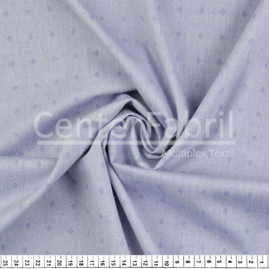 Tecido Chambray Jacquard Azul Larg 1,50m -100%Algodão. Conserv1-J/2-3/3-3/4-3/5-2/6-8/6-4