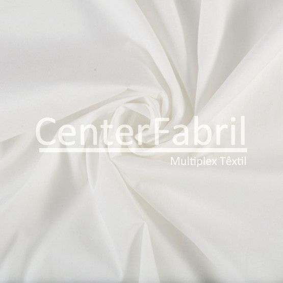 Tecido Tricoline elastano lisa Off White 97%algodão/3%elastano Larg.147cm
