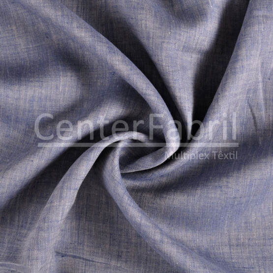 Tecido Cambraia Linho Mescla Azul com Bege Larg 145cm 100% Linho ref. 180FT 125gr/m². Conserv 1-I/2-2/3-3/4-2/5-1/6-8