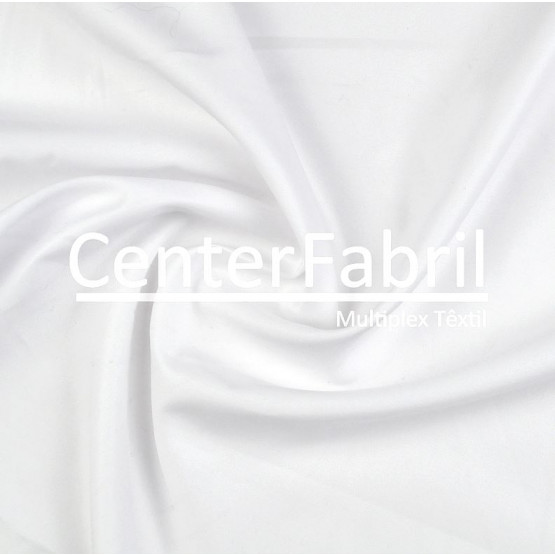 Tecido Tricoline Micro Sarja Pima Peruano Fio 100 Branco Larg 150cm 100%Algodão