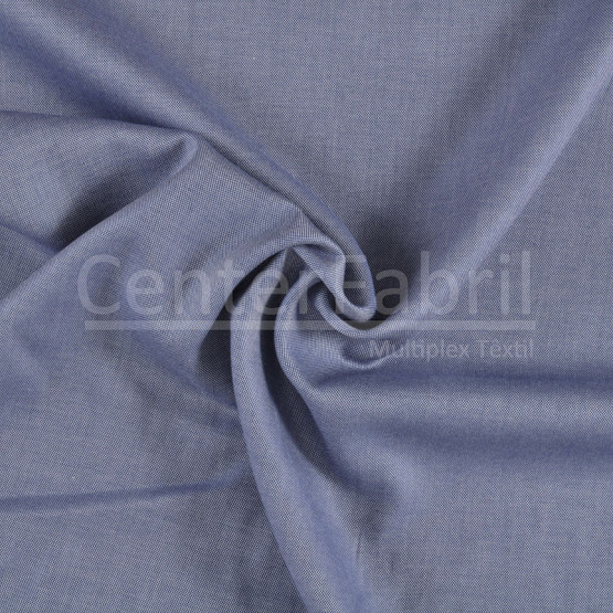 Tecido Panamá Hatter Fio50 Mescla Azul Larg 145cm  100% algodão 119gr/m2