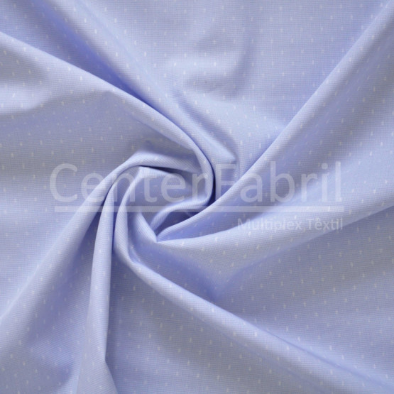 Tecido Tricoline Dobby 178 Maq.Aster Pima Peruano Fio 70 Celeste Larg 150cm 100%Algodão Conserv 1-H/2-2/3-3/4-2/5-2/6-8