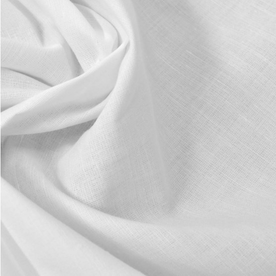 Tecido Cambraia de Linho c/Algodão Branco Largura 150cm 60%Linho.40%Algodao Ref.7086c401
