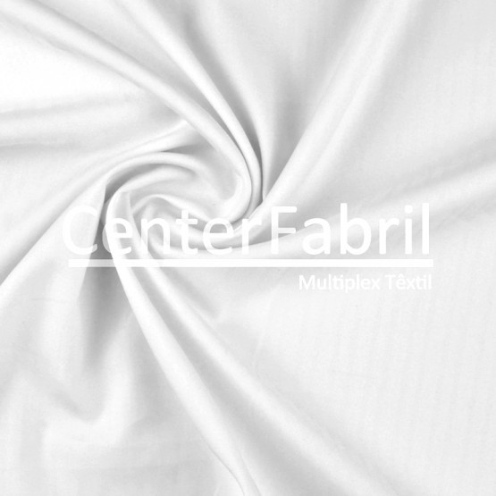 Tecido Tricoline Fio100 Branco Maquinetado Larg 1,47mt 100% algodão