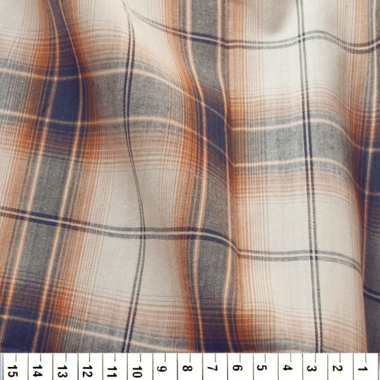 Tecido Tricoline xadrez Fio Tinto Lg 1,47m 100%algodão
