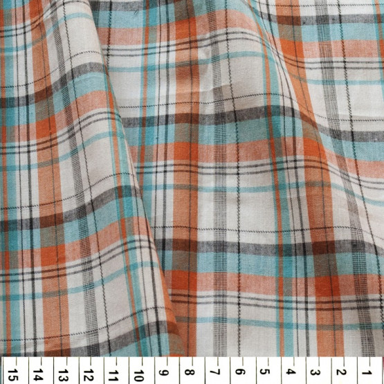 Tecido Tricoline xadrez fio tinto Lg 1,47m 100%algodão
