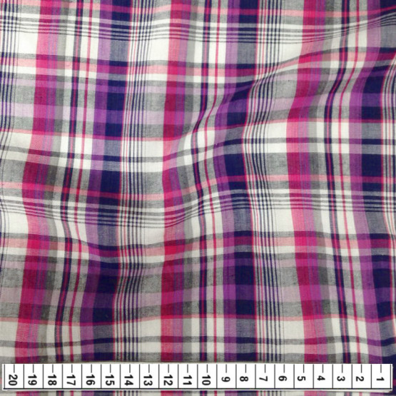 Tecido Tricoline xadrez fio tinto Lg 1,47m 100%algodão