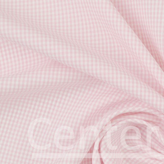 Tecido Tricoline Xadrez Vichy 1xm Rosa Larg 150cm 100%algodão