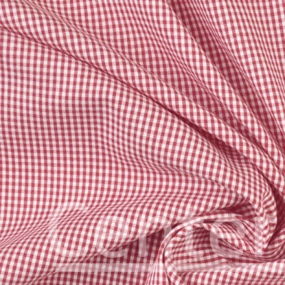Tecido Tricoline Xadrez Vichy 1xm Vermelho Larg 150cm 100%algodão