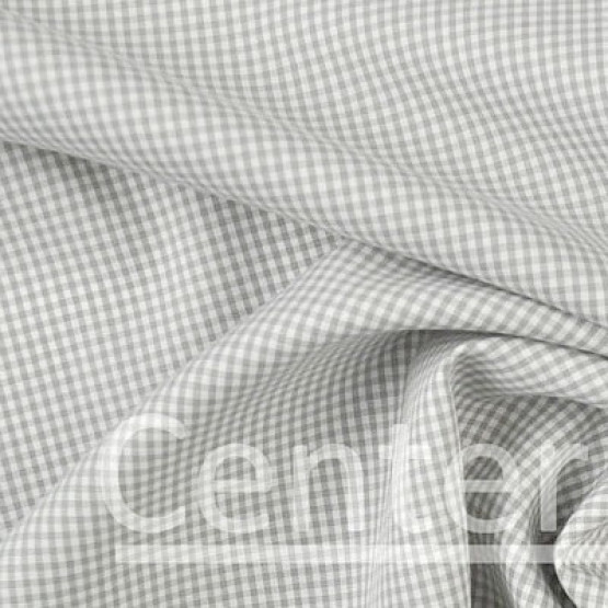 Tecido Tricoline Xadrez Vichy 1xm Cinza Larg 150cm 100%algodão
