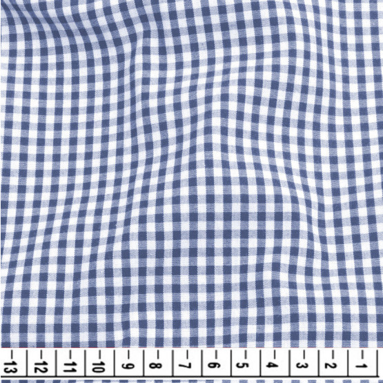 Tecido Tricoline Xadrez Vichy 8XM Azul Marinho Larg 150cm 100%algodão