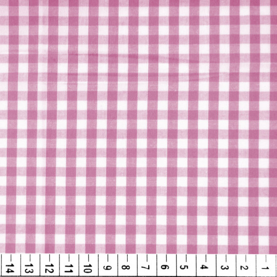 Tecido Tricoline Xadrez Vichy Rosa Pink 9XM Larg 1,50m 100%algodão Ref 1034 1084