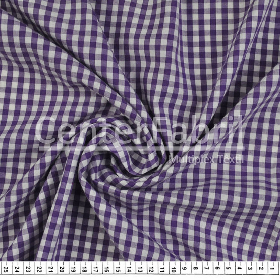 Tecido Tricoline Xadrez Vichy Roxo 9XM Larg 1,50m 100%algodão Ref 1034 1082