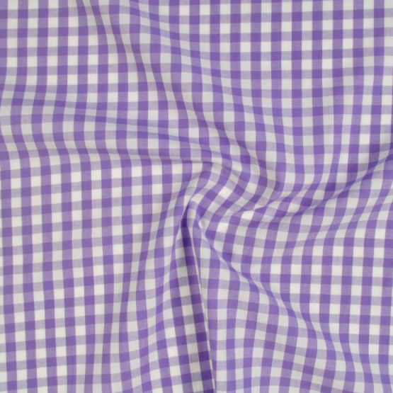 Tecido Tricoline Xadrez 10XM Lilas Larg 1,50m 100%algodão Ref 1035 1097