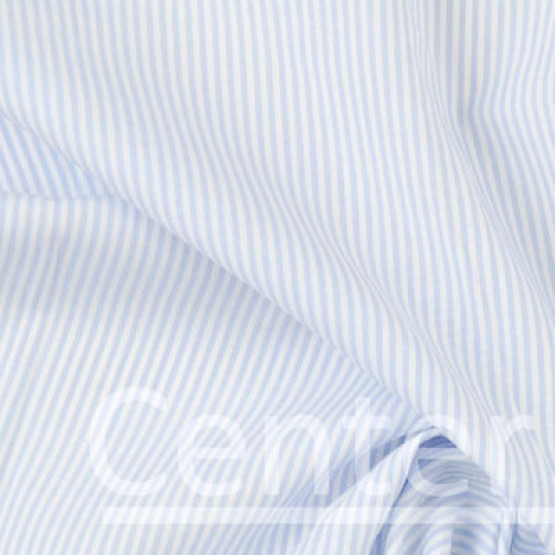 Tecido Tricoline Listrado Azul Claro - D. Juan - Larg 150cm 100%Algodão