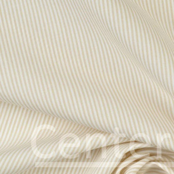 Tecido Tricoline Listrado Bege - D. Juan - Larg 150cm 100%Algodão