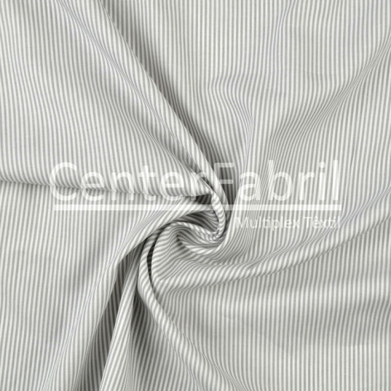 Tecido Tricoline Listrado Cinza - D. Juan -Larg 150cm 100%Algodão