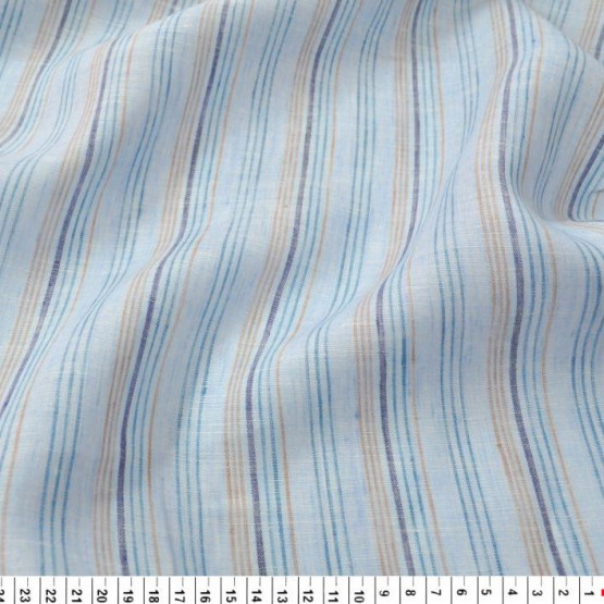 Tecido Cambraia de Linho Fio Tinto Listrada Larg 1,50mt 100%Linho ref.FTtop008/1- 125gr/m2