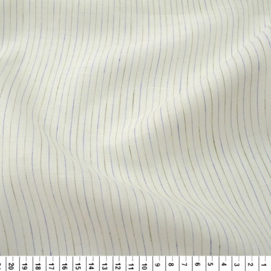 Tecido Cambraia de Linho Fio Tinto Listrada Larg 1,50mt 100%Linho ref.FTtop 65/1- 125gr/m2