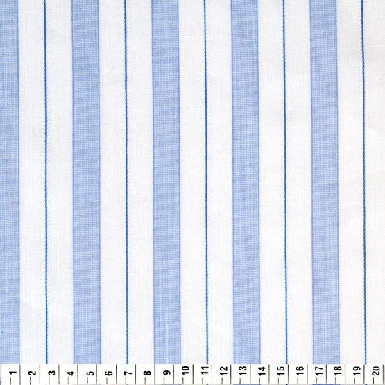 Tecido Tricoline Listrada Azul Maquinetada Larg1,47m 100%Algodão