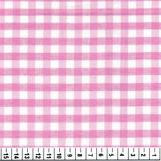 Tecido Leve Xadrez Vichy Rosa Fio Tinto Tam médio 100%algodão Preço por Metro