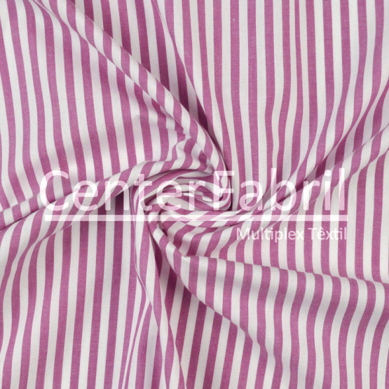 Tecido Tricoline Listrado Rosa Esc Lg 1,50m 100%algodão Ref L227 1058