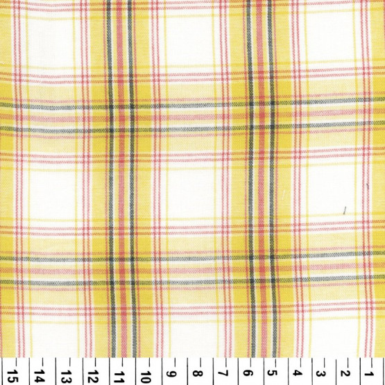 Tecido Tricoline Xadrez Fio Tinto Larg 150cm 100%algodão 112gr/m2