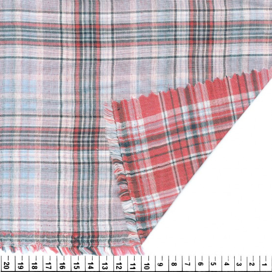 Tecido Tricoline Xadrez Fio Tinto Dupla Face Larg 150cm 100%algodão 112gr/m2