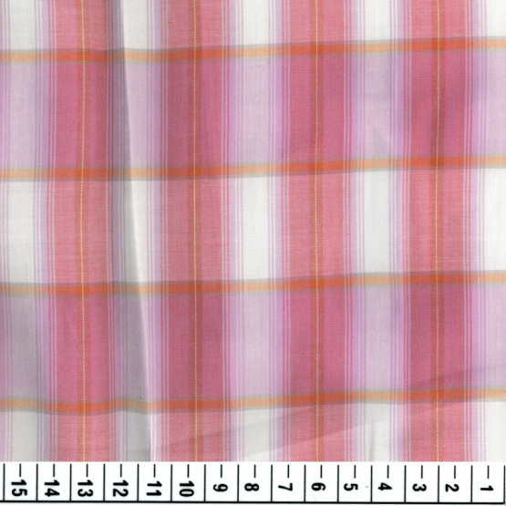 Tecido Tricoline Xadrez Rosa Roxo Fio Tinto Larg 150cm 100%algodão 112gr/m2