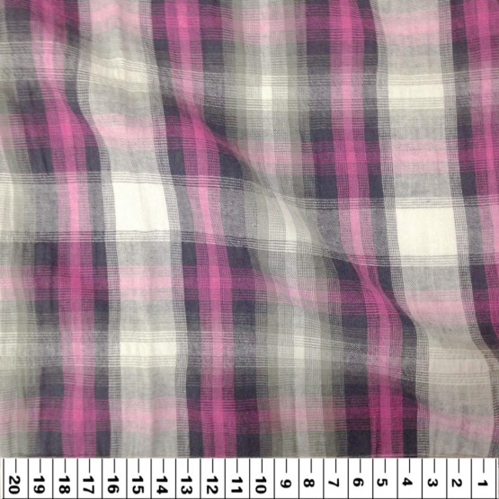 Tecido Algodão Xadrez Fio Tinto Lg 1,47m 99%algodão/1%Elastano