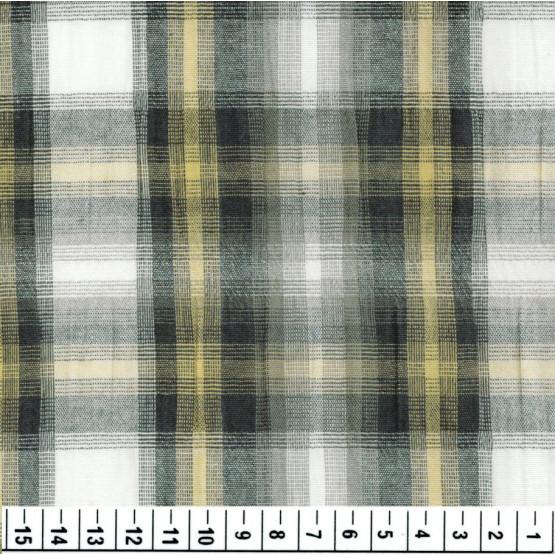 Tecido Algodão Xadrez Fio Tinto Lg 1,47m 99%algodão/1%Elastano