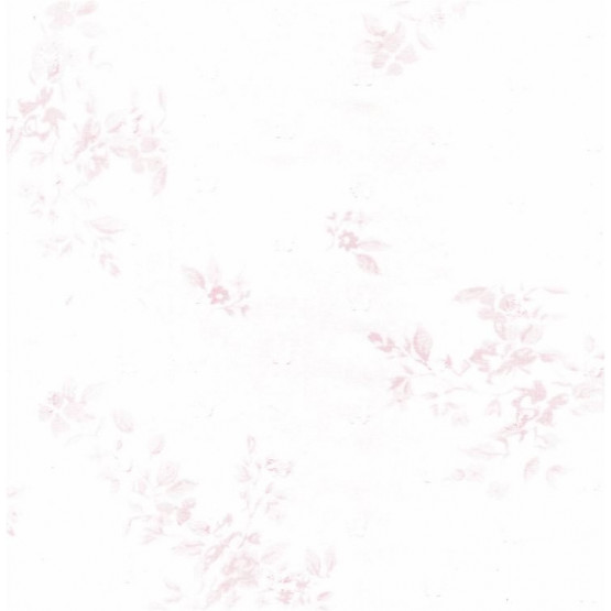 Tricoline Façonê Branco e Floral Rosa 100%algodão - Preço por Metro