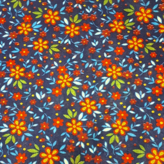 Chitão Chitinha Estampa Pequena 100% algodão Larg.140cm FUNDO MARINHO