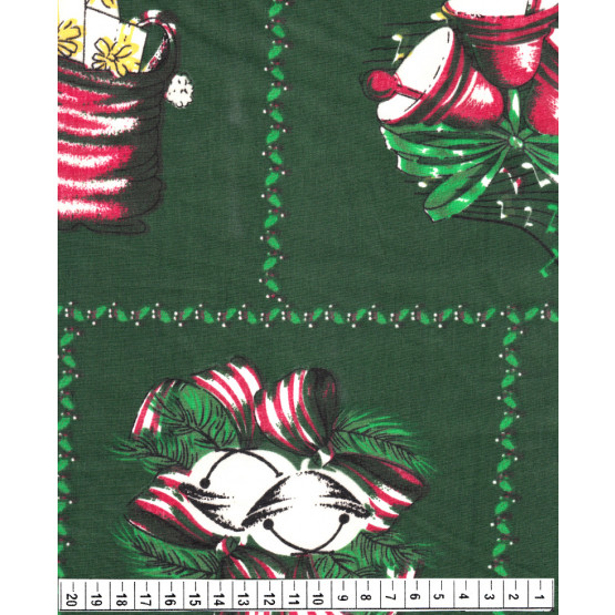 Tecido Misto Natal - Patch verde de natal Larg 140cm- 100%algodão Preço por Metro
