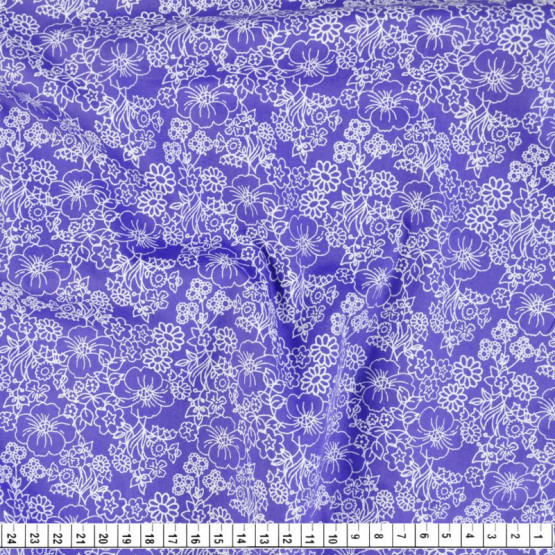 Tecido Tricoline Fancy Estampa Bco Fdo Carbono Larg, 147cm 100%Algodão