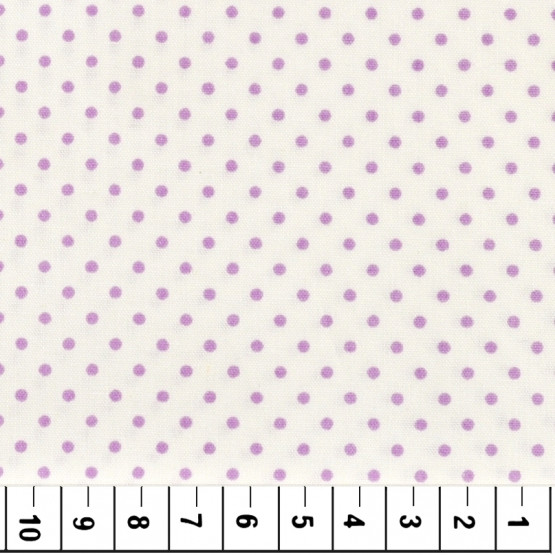 Tecido Tricoline Bola Lilas Fundo Branco Larg 140cm 100%algodão promo de $26,90 por