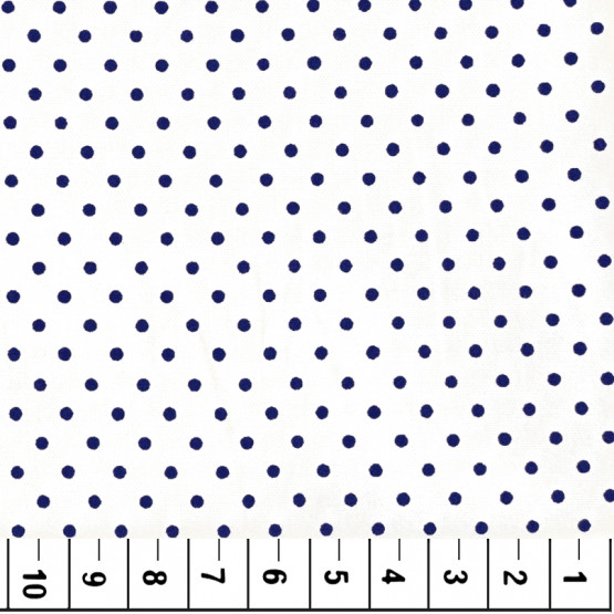 Tricoline bolas azuis fundo branco larg 140cm 100%algodão