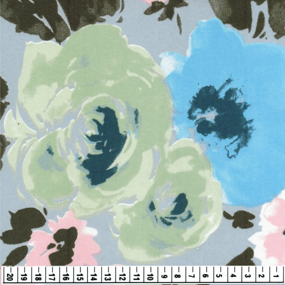 Tricoline  Floral Grande Larg. 1,47mt 100%algodão Promo de R$26,90 por