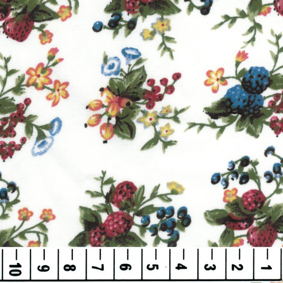 Tricoline  Floral Larg. 1,47mt 100%algodão