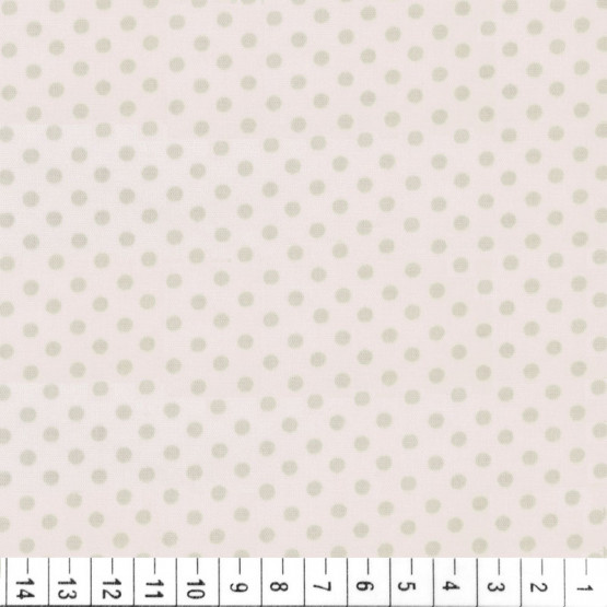Tecido Tricoline Estampado Bolinha Bege e fundo Rosa Larg 1,47m-100%algodao hdtf