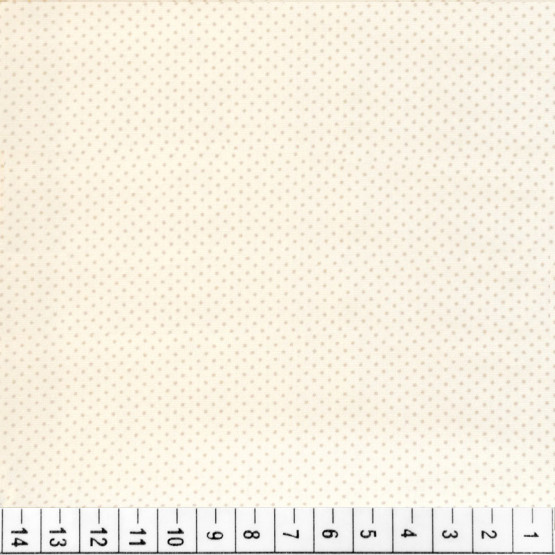 Tecido Tricoline Estampado Bolinha Bege e fundo Cru Larg 1,47m -100%algodao hdtf