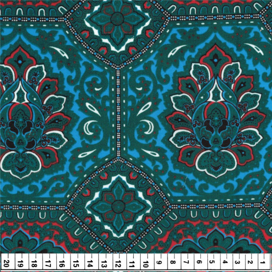 Tecido Tricoline Acetinada Azul e Verde 100% algodão