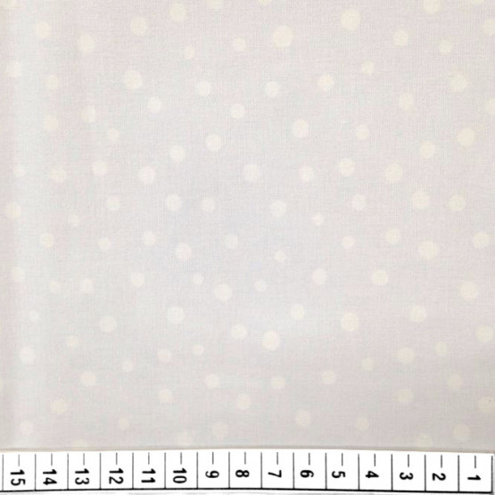 Tecido Tricoline Estampado Bolinha Branca e fundo Azul claro Larg 1,47m -100%algodao hdtf